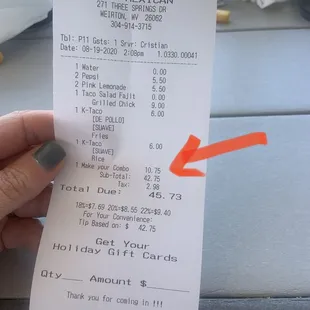 Did not take the meal off the bill after serving it with a large fly on it.