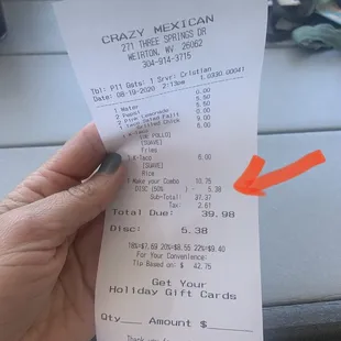 Somehow thought 50% off of a "fly" enchilada was acceptable???