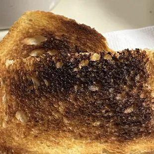 Another shot of scrumptious burnt toast smh