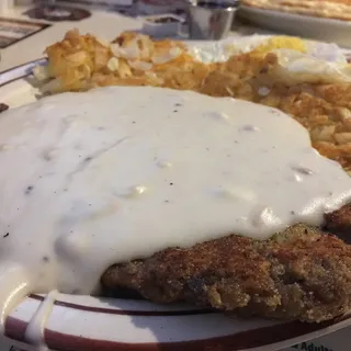 Country Fried Steak and Eggs