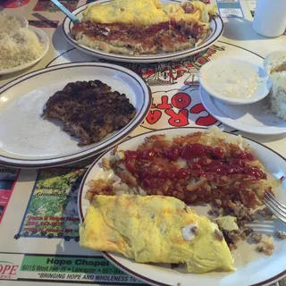 Sausage and Cheese Omelette