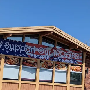 the front of a restaurant