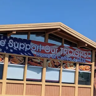 the front of the restaurant