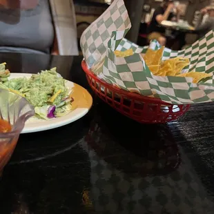 Side of guacamole  was good. Salsa has a little spice to it.