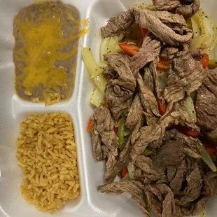 Beef fajitas