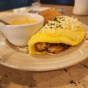 Seafood omelet