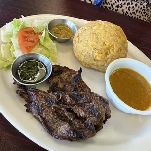 Mofongo con Churrasco