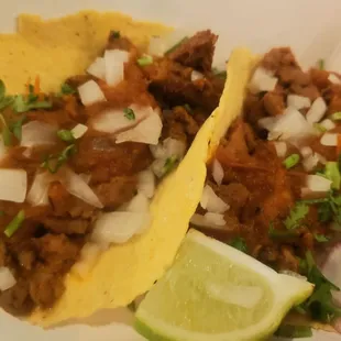 Vegan asada street tacos. Tasty!