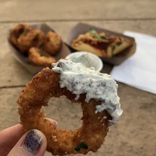 I love vegan onion rings!