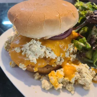 Breakfast Sando with choice of fries or salad $16