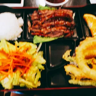 Beef Teriyaki and Tempura