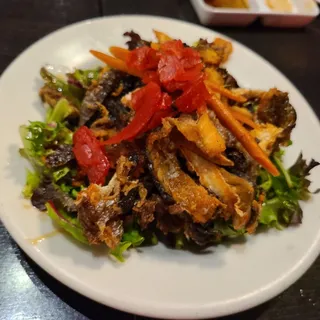 10. Salmon Skin Salad