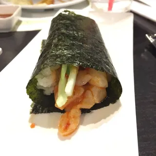 7. Spicy Scallop Hand Roll