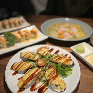 sushi, sashimi, sushi and sashimi, food