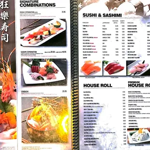 Updated 2022: House Rolls, Sushi/Sashimi, Combination Menu