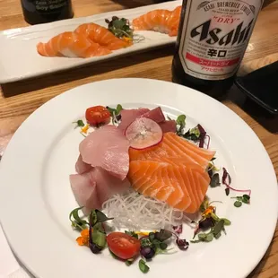 sashimi, sushi and sashimi, sushi, food