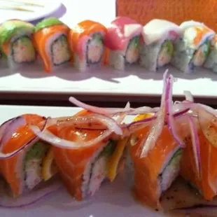 Alaskan Roll and Rainbow Roll