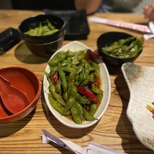 Spicy Spicy Garlic Edamame