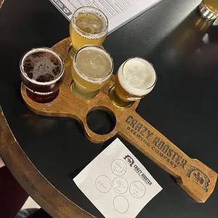 a flight of beers