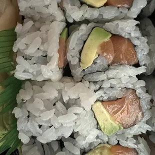 Salmon Avocado Roll in the Any 3 Rolls Lunch