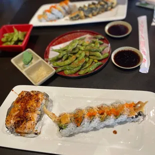Left: Lion King Roll Right: Spider Roll