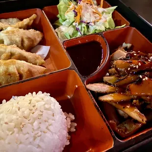 10.16.21 2-item Bento Box - chicken teriyaki and gyoza
