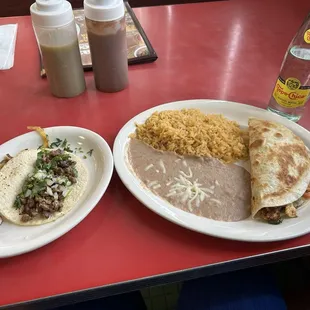 Asada street taco &amp; Fajita chicken