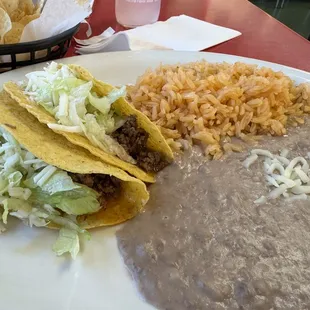 #2 Two beef tacos