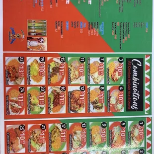 a menu for a mexican restaurant