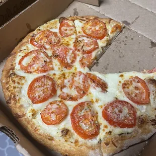White pie pizza