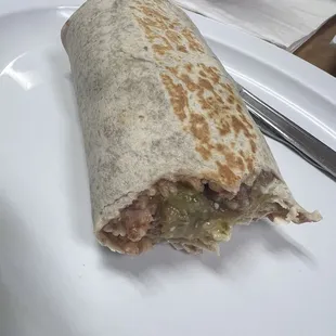Ground beef burrito