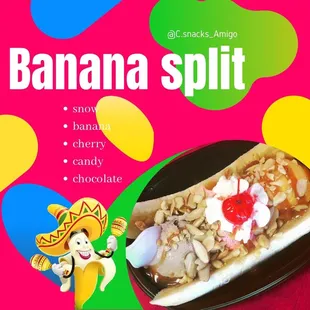 a banana split
