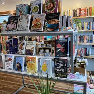 A selection of books near the entrance of the store.