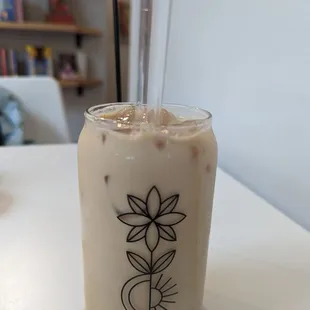 Summer spiced iced latte (with simple syrup instead of honey)