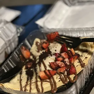 Strawberry Banana Nutella Crepe, so good!!