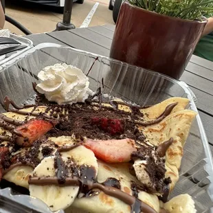 a plate of desserts