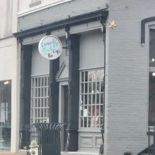 the front of the building