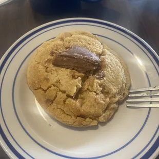 Warm Reese's cookie