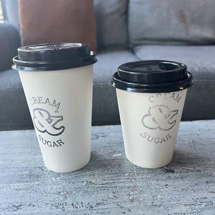 Honey Cinnamon oat milk latte and flat white