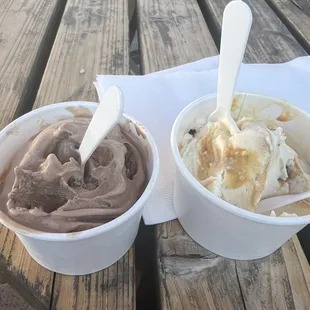 Left: GRADUATION! (Choc + marshmallow + rice crispy) Right: Burnt Honey