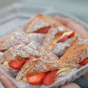 Strawberry croissants