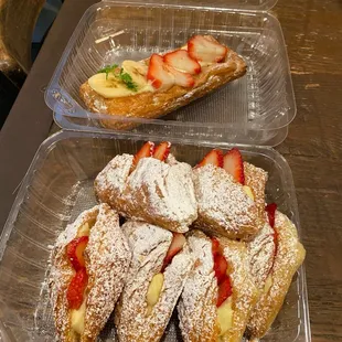 Strawberry Croissant &amp; Strawberry Banana Croissant