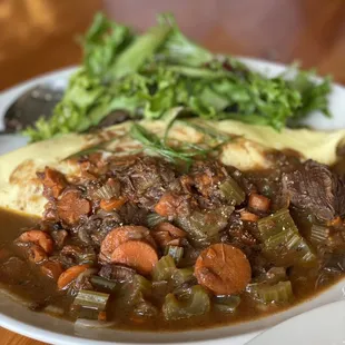Beef stew omelette