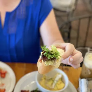 Creamy eggs with bacon!!