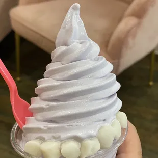 Taro flavored soft serve