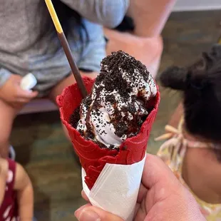 Uwubae on a Red Velvet Cone