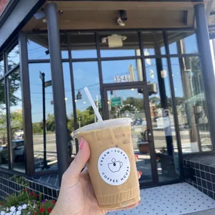 Lavender latte with almond milk