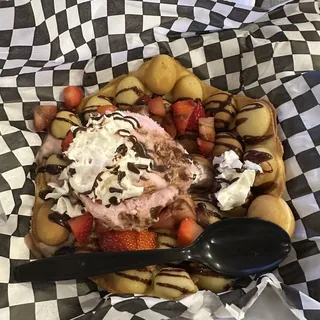 Strawberry and Cream Puff Waffle