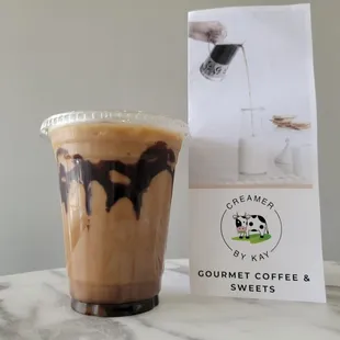 a cup of iced coffee