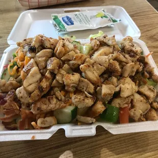 HUGE grilled chicken salad!